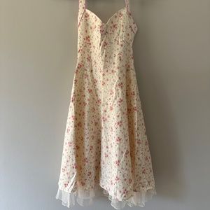 City Triangle, Vintage Fit & Flare Dress, Tiny Pink Flowers, Size 3